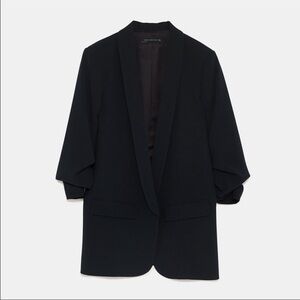 Zara long blazer jacket with rolled up sleeves